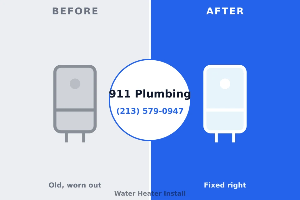 Before and after: plumbing repair Fort Leonard Wood, MO